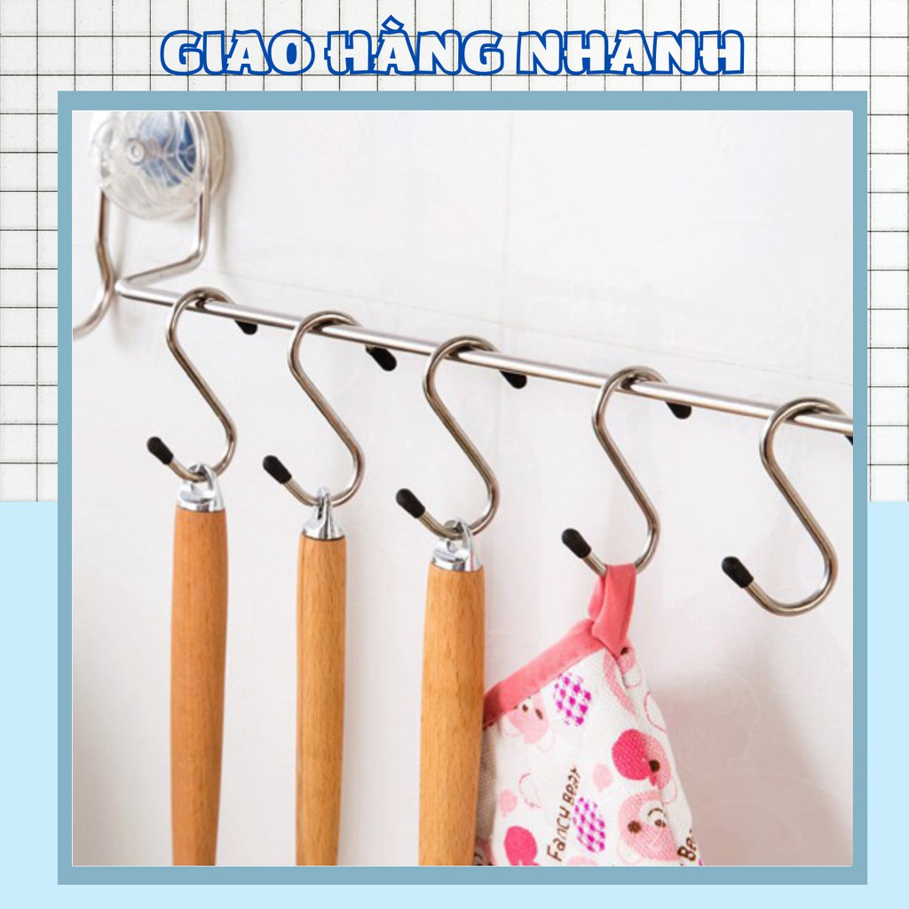 Vỉ 4 Móc Treo Đồ Hình Chữ S Chất Liệu Thép Không Gỉ Shop Giao Hàng Nhanh