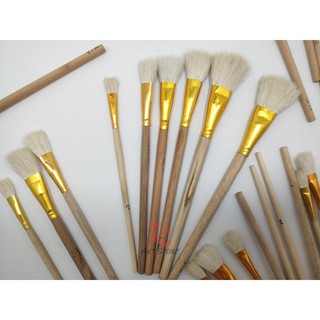 Cọ Đầu Tròn Lông Thỏ ( Cán gỗ )