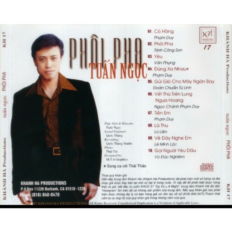 Bộ 5 cd Tuấn Ngọc phono
