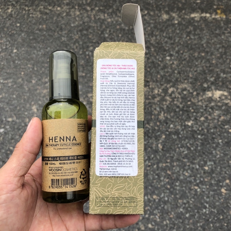 TINH DẦU DƯỠNG TÓC R&B HENNA 100ML