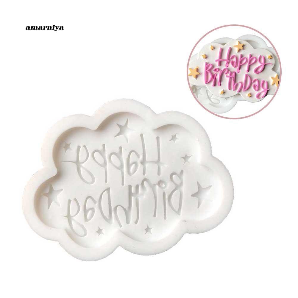 Khuôn silicon làm bánh đa năng tiện dụng hình chữ Happy Birthday