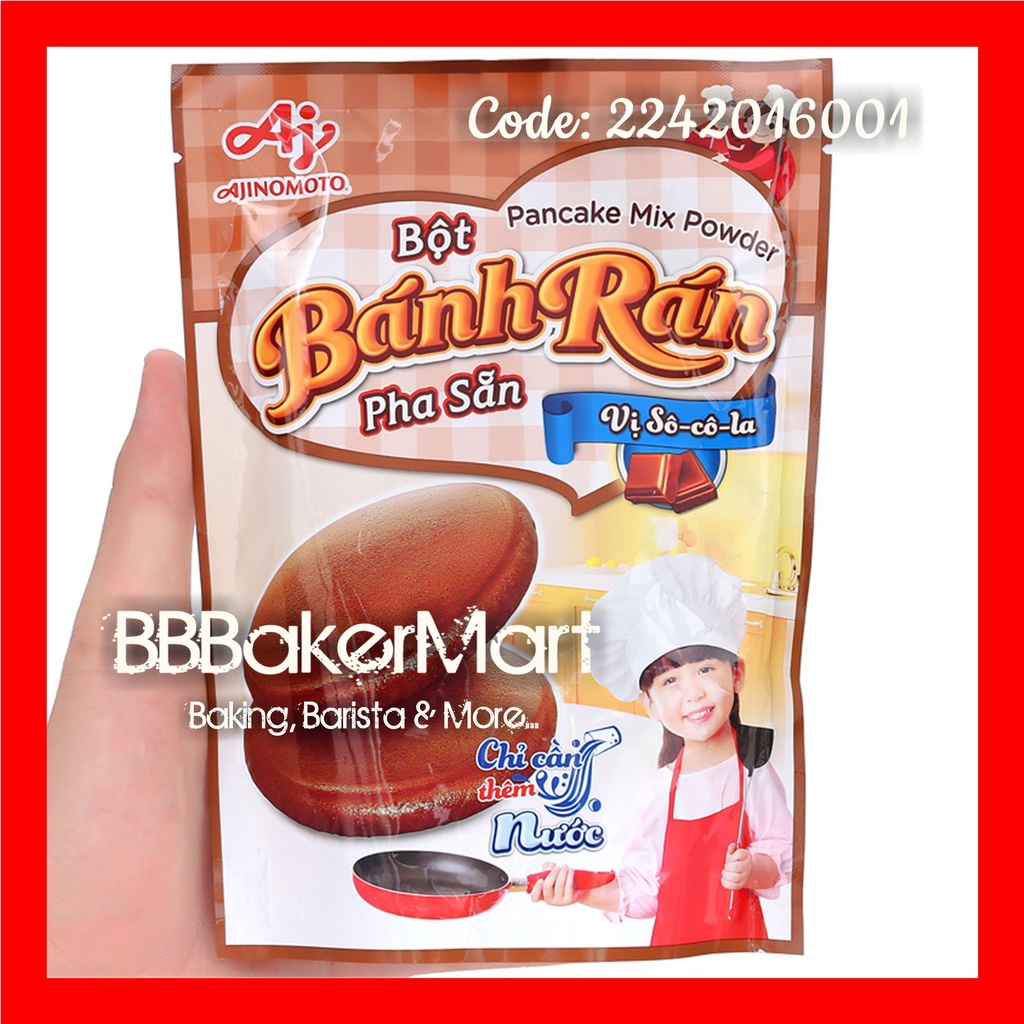 Bột làm BÁNH RÁN pha sẵn AJINOMOTO - Vị Chocolate - Gói 200gr