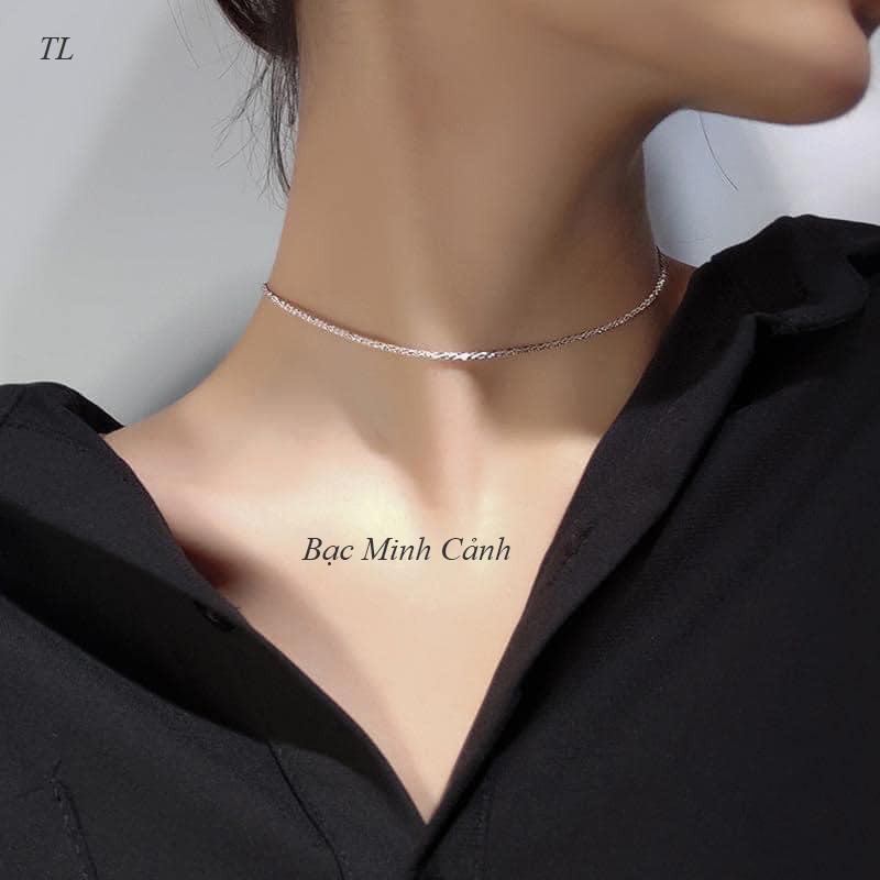 Dây chuyền choker bạc đeo sát cổ - Bạc Minh Cảnh