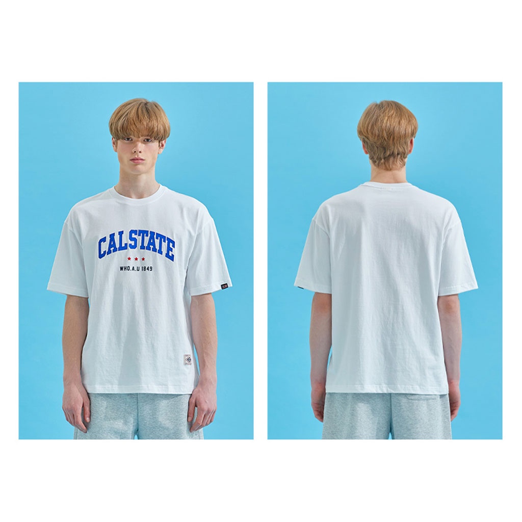 V72K / Áo thun WHOAU in chữ CALSTATE 1849 WHRAB2522U ！