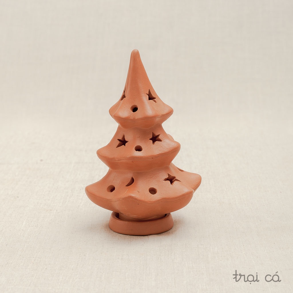 Cây Thông Noel Đất Nung TRẠI CÁ HOME Trang Trí Giáng Sinh