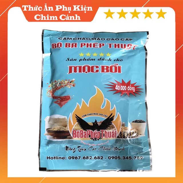 Cám chim chào mào cao cấp Bộ Ba Phép Thuật, không cần nhiều mồi tươi chim căng, bền, lông mượt - Shop Cám Chim