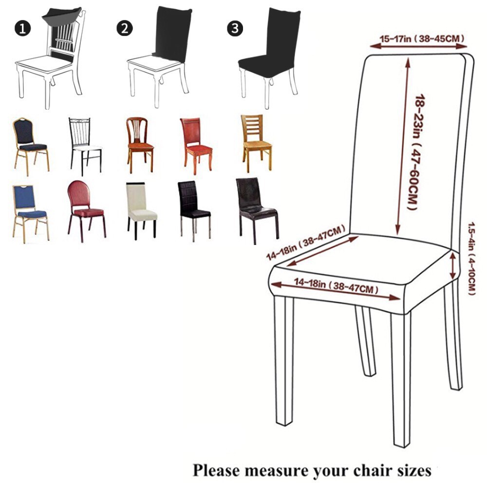 Dining Chair Cover Elastic Stretchable Chair Protector Washable Removable Universal Size