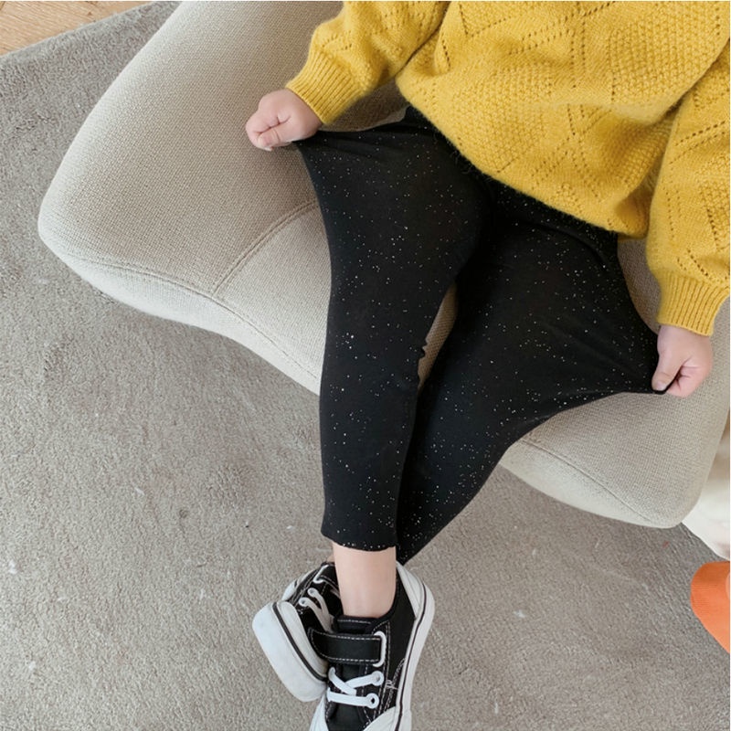 Quần legging vải nỉ phong cách thời trang xuân thu cho bé gái