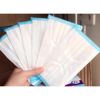 Combo 10 Hộp (19,5k/1 Hộp) Khẩu Trang Y Tế Hafapro Trắng Viền Xanh 4 Lớp