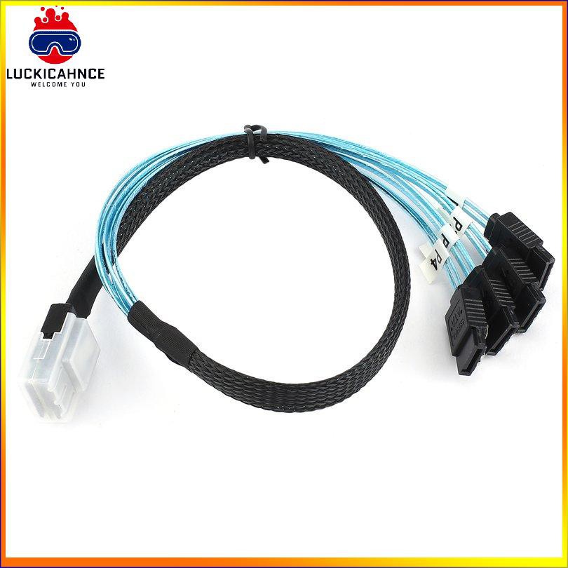Dây Cáp Chuyển Đổi Sas 4i Sff-8087 36p 36-pin Sang 4 Sata 7 Chấu 0.5m