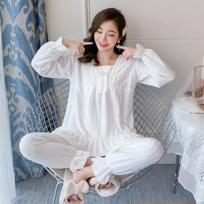 Bộ rần bông phối ren mặc nhà