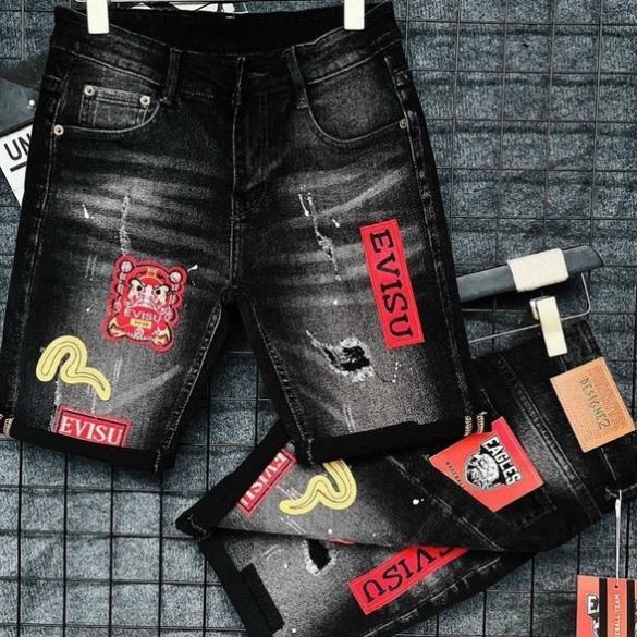 quần short jean nam ngắn đen rách nhjj thêu logo nhiều mẫu mới hot 2022 giá rẻ KAYSTORE ©️