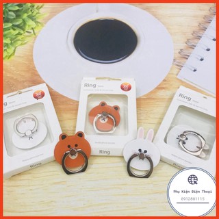 🍀 IRING MÓC RING ĐỠ ĐIỆN THOẠI CUTE HÌNH GẤU BROWN VÀ THỎ CONY ⚡Phụ Kiện Điện Thoại⚡️
