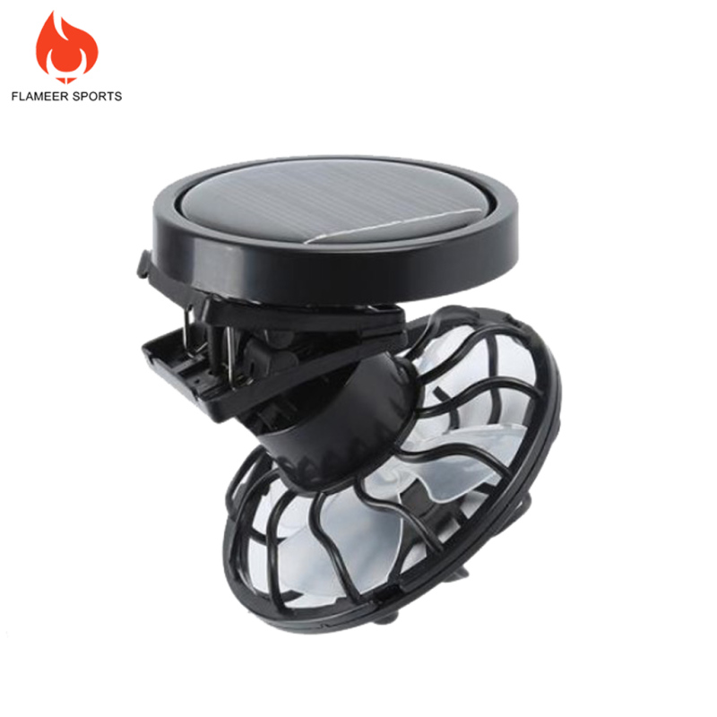 Quạt Điện Năng Lượng Mặt Trời Kẹp Mũ Thể Thao Dùng Khi Đi Câu Cá Du Lịch