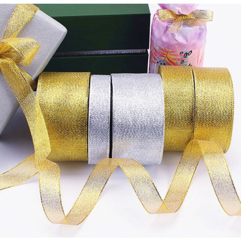 0Cuộn dây ruy băng voan 5 cm trang trí noel, trang trí cây thông