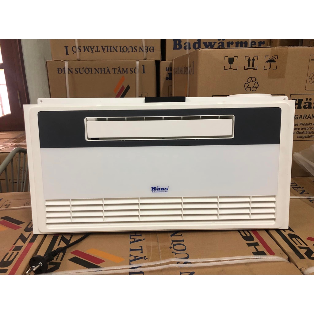 Quạt mát nhà vệ sinh có hút mùi và điều khiển từ xa Hans H20 H10R - Lắp âm trần kích thước 60 x 30 cm