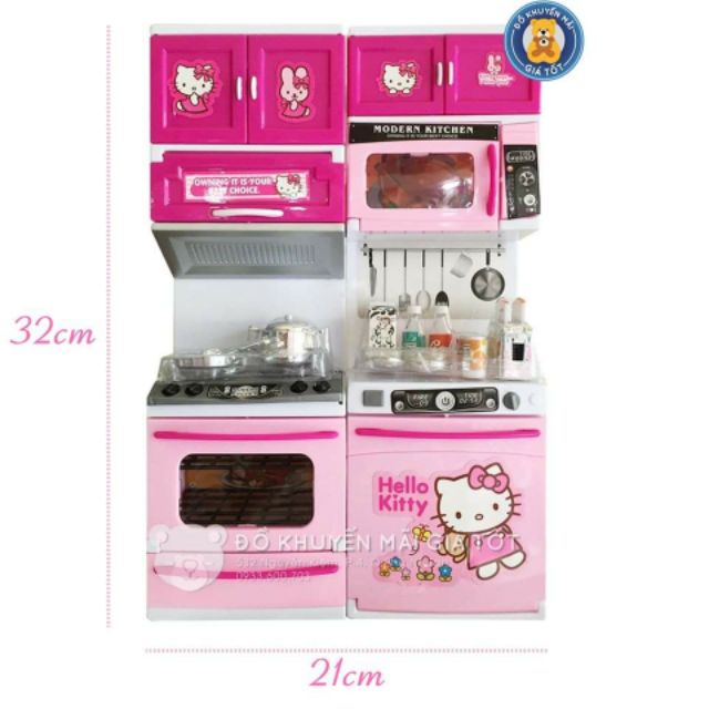 😽 ĐỒ CHƠI NHÀ BẾP NẤU ĂN SỬ DỤNG PIN HELLO KITTY (918-7K) 😽