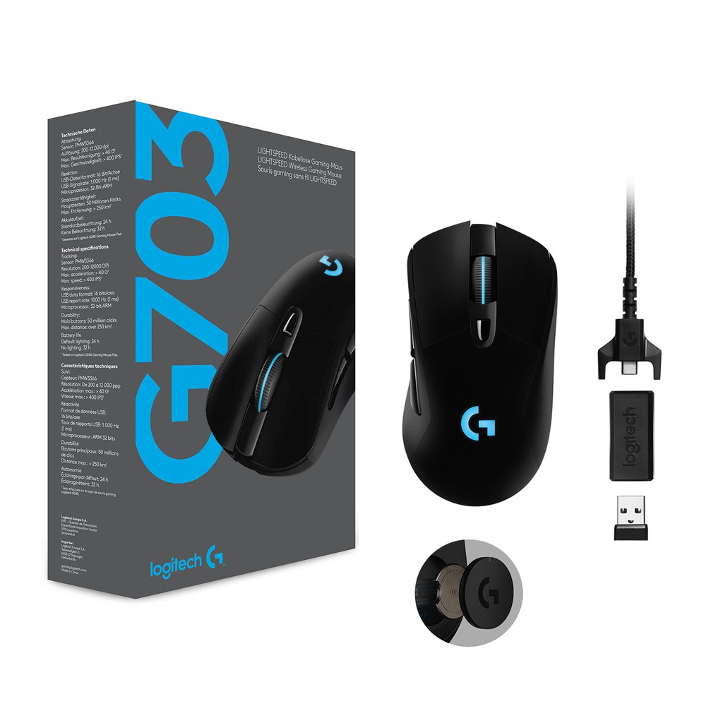 Chuột chơi game không dây Logitech G703 Hero lightspeed wireless