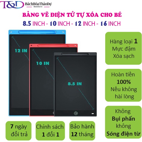 ''Chuyên Sỉ Lẻ'' Bảng Vẽ Điện Tử-Bảng viết tự xoá Thông Minh Cho Bé 8.5 inch, 9inch,10 inch, 12 inch