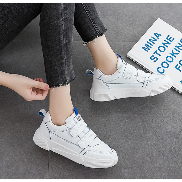 Giày thể thao nữ đế bằng giá rẻ giày sneaker nữ trắng cao cấp hot trend AZUKA - C5