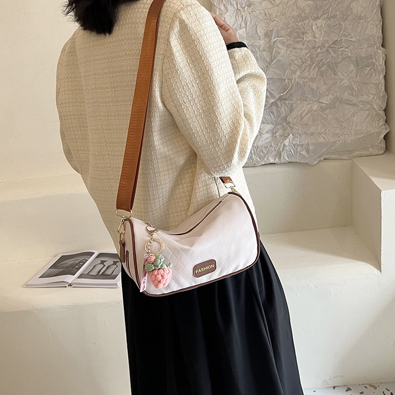 Túi Đeo Chéo Dáng Vuông Nhỏ Màu Trơn Đơn Giản Thời Trang Trẻ Trung