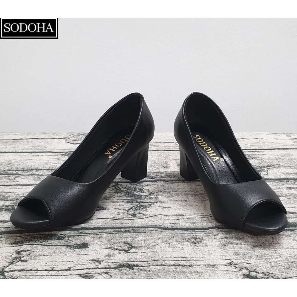 Giày Nữ , Giày Cao Gót Nữ SODOHA Hở Mũi HM7C Đế Cao 7 cm