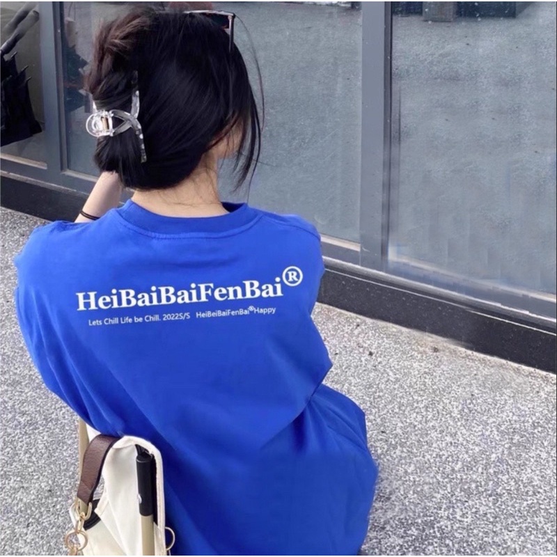 Áo thun phông logo tay nam nữ PINK tay lỡ form rộng HUDR Unisex