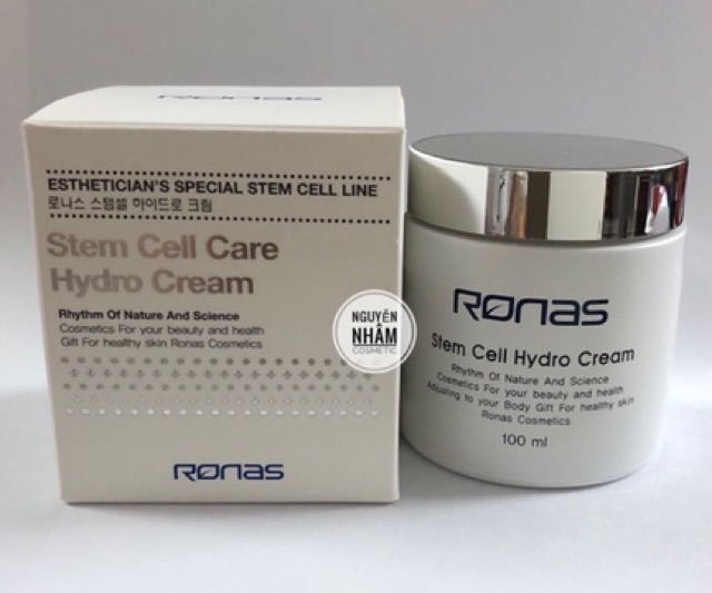 [CHÍNH HÃNG] Kem Dưỡng Tế Bào Gốc RONAS STEM CELL HYDRO CREAM 100ml ⚡️ Trắng Da và Cấp Ẩm