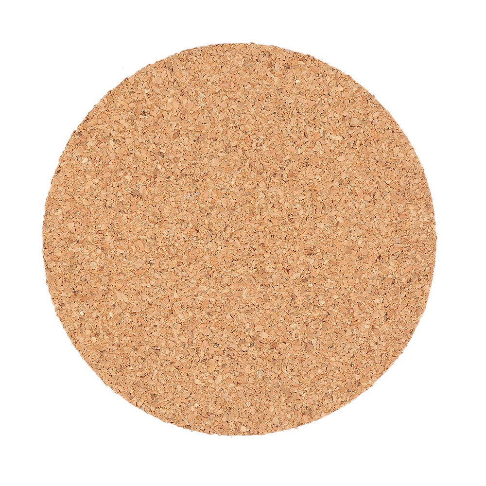 MIếng lót ly hình tròn bằng gỗ bần tự nhiên