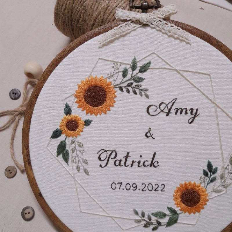 Tranh thêu tay trang trí tiệc cưới/ Tranh thêu tay kỉ niệm