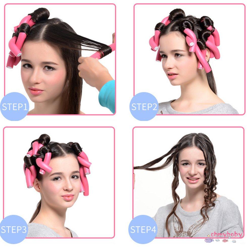 10 cái Máy uốn tóc bằng bọt Máy làm xoăn thời trang Máy làm xoăn bằng bọt mềm Bendy Twist Curls Tool [8/8]