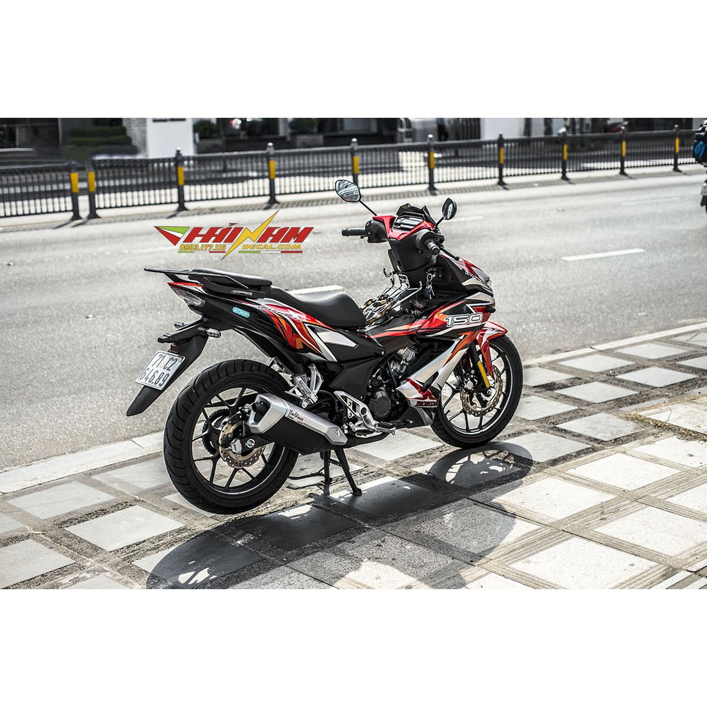 Tem Trùm Winner X Custom Đỏ Bạc Đen