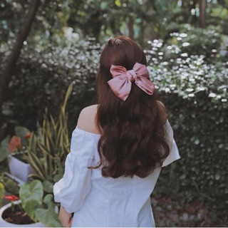 Kẹp Tóc Nơ Lụa Handmade Vải Cao Cấp Ribbon.mimi Nana cột / kẹp