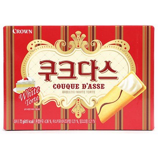 Bánh Ngọt Couque D'asse White Torte Crown Hộp 128 Gram - Nhập Khẩu Hàn Quốc