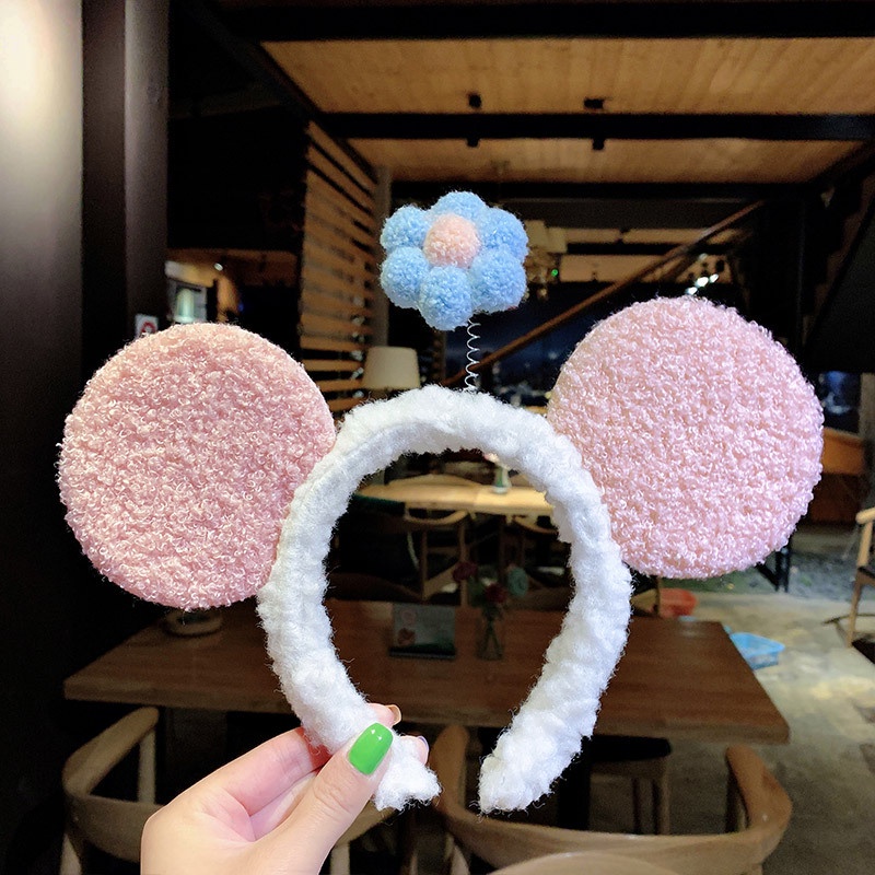 Băng Đô Cài Tóc Rửa Mặt Hình Bông Hoa Hoạt Hình Siêu Dễ Thương