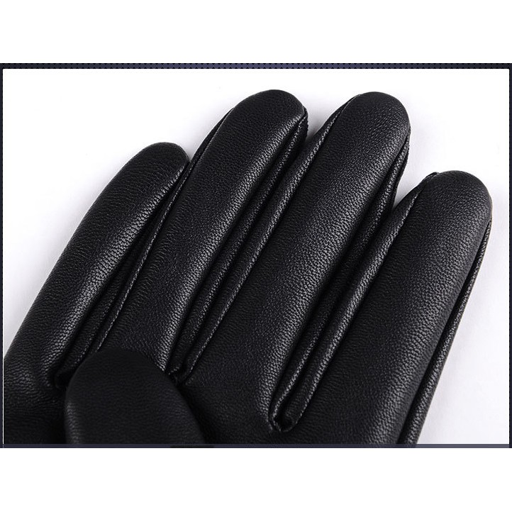 Găng tay da nữ cảm ứng lót nhung mềm mại ấm áp mẫu GTW-01