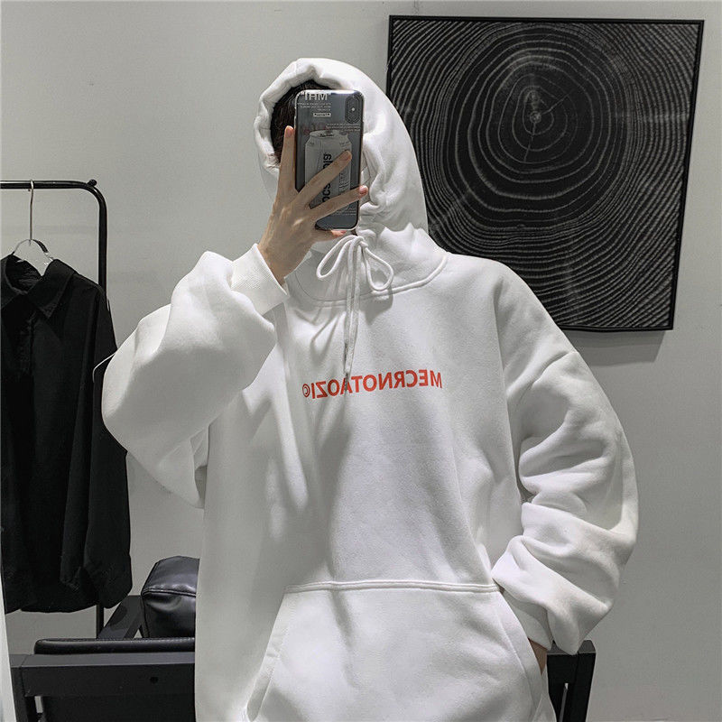 Áo khoác hoodie len lót nhung dày dặn dáng suông rộng thời trang thu đông cho nam size S-4XL | BigBuy360 - bigbuy360.vn