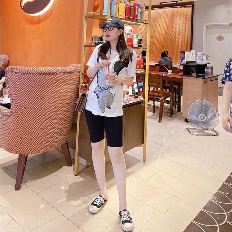 Quần Legging Ngố Nữ Chất Thun Tăm Siêu Co Dãn Hai Màu Hàng VNXK | BigBuy360 - bigbuy360.vn