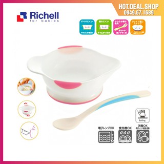Bộ bát thìa ăn dặm cho bé nd richell nhật bản