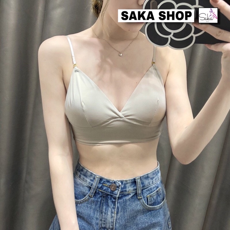 Áo bra nữ hở lưng quyến rũ nhiều màu chất vải su mát mịn