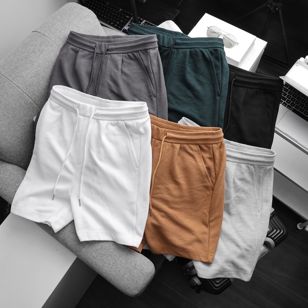 Quần Short Nam Lưng Thun Djohn Pique Cotton , Quần Ngố Nam Big Size 100kg - 3bros Quần Áo Xuất Khẩu
