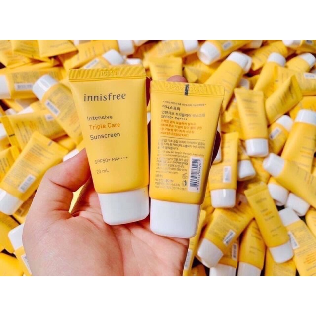 🌞 Kem chống nắng Innisfree Intensive Triple Care Sunscreen (mini 20ml) - Mẫu mới 2019 🌞