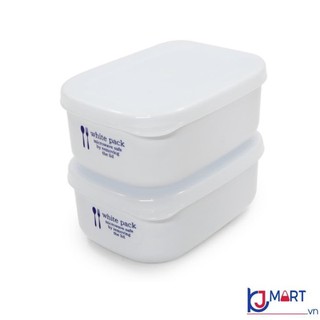 Set 2 hộp nhựa đựng thực phảm White pack 280ml