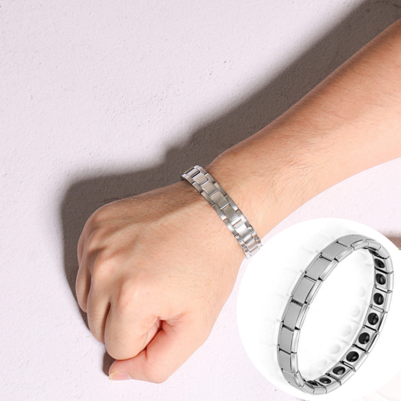 Vòng tay kim loại từ tính thời trang Unisex