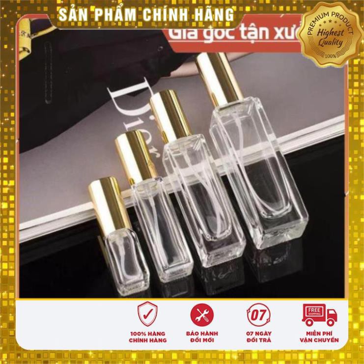 Lọ Chiết Nước Hoa ❤ TRÙM SỈ ❤ Lọ chiết nước hoa vuông 25ml,20ml,10ml,5ml, phụ kiện du lịch