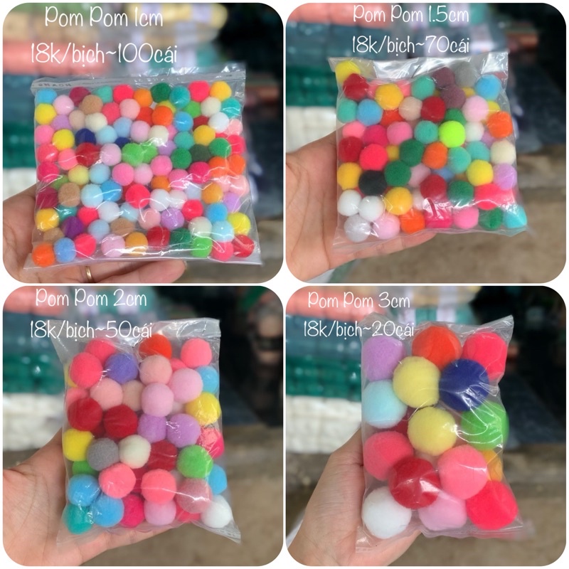 Pom Pom Nhiều Size