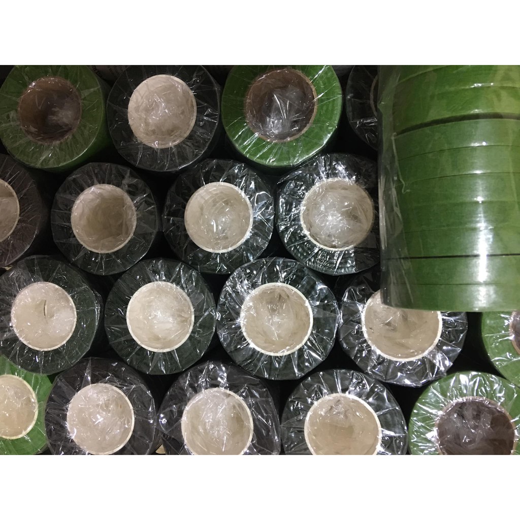 1 lốc  BĂNG KEO SÁP dùng cuốn thân/cành hoa giấy, hoa voan, hoa đất sét, hoa đá, hoa phale.....