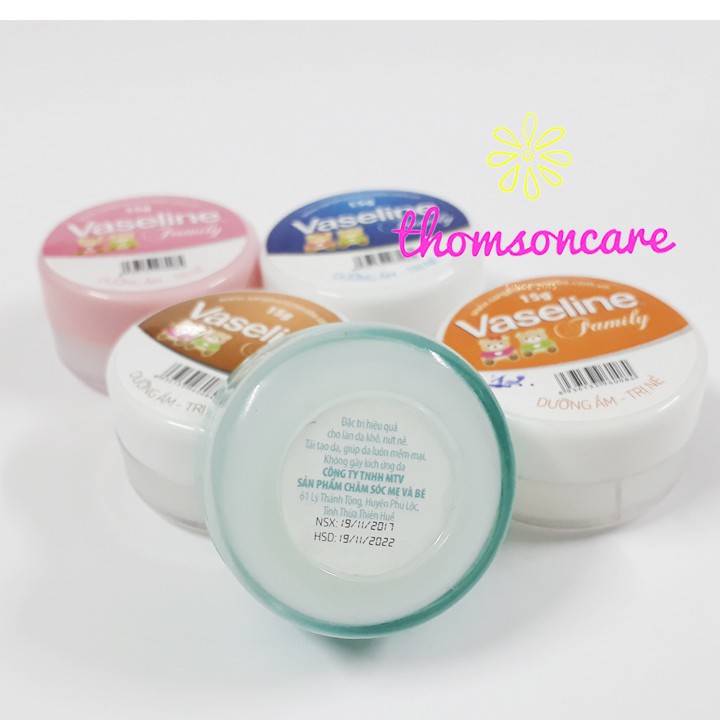 Kem Vaseline Family - Dưỡng Ẩm,Nẻ, hăm (15g) - cho bé