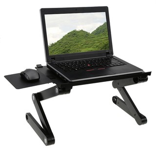 (Có giá đỡ chuột và quạt tản nhiệt] Bàn học gấp gọn,Bàn để Laptop đa năng trên giường tiện dụng