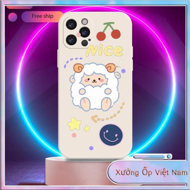 Ốp điện thoại 5s/6/6plus/6s/6splus/7/7plus/8/8plus/x/xr/xs/11/12/pro/max/plus/promax Cừu ChiBi  XưởngD31